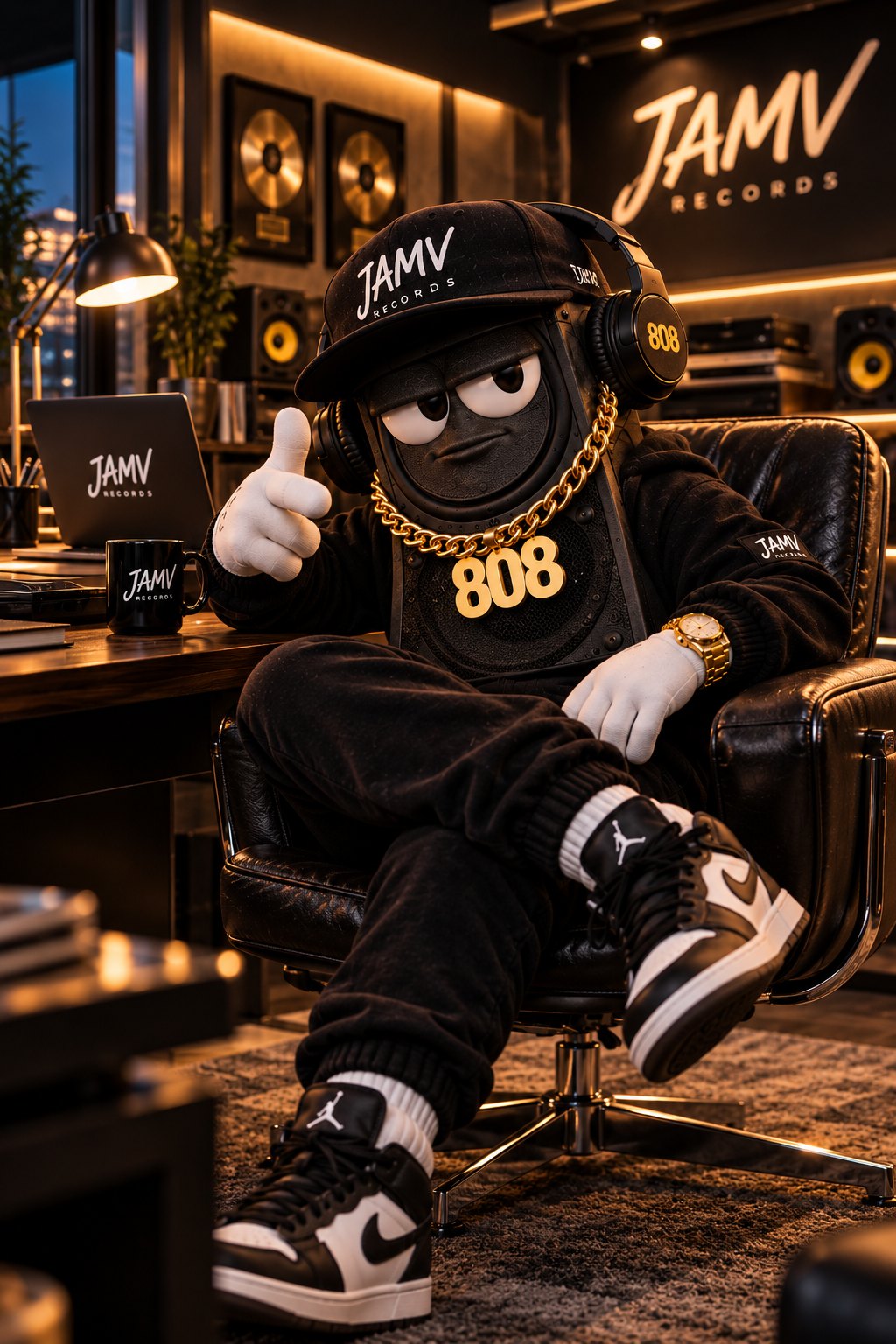808 em reunião de trabalho na JAMV Records